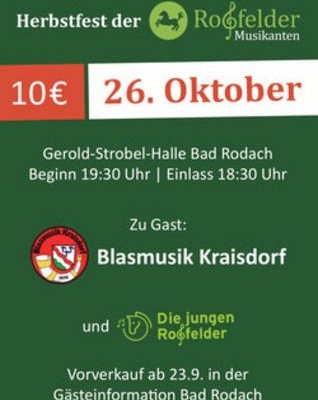 Herbstkonzert der Roßfelder Musikanten